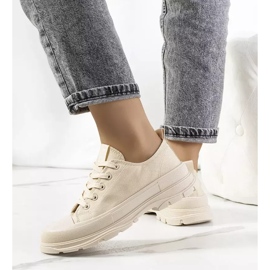 Sneakers beige con suola spessa Beat 2