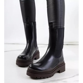 Stivali neri con suola Nester marrone nero 1