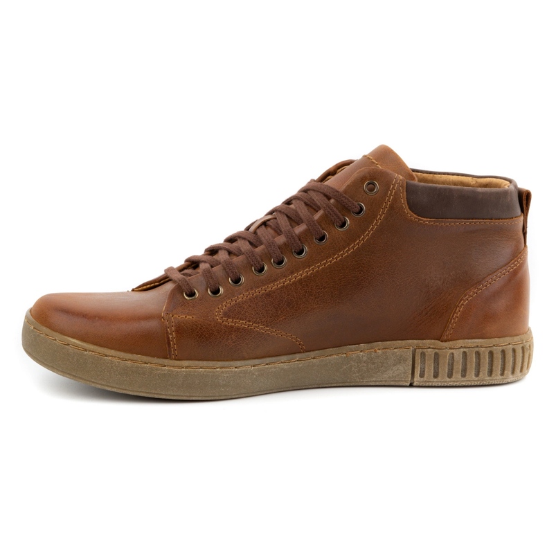 Polbut Scarpe da uomo in pelle 2108sw cammello marrone 1