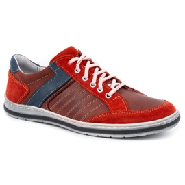 KOMODO Scarpe da uomo in pelle lucida 236K rosso 1