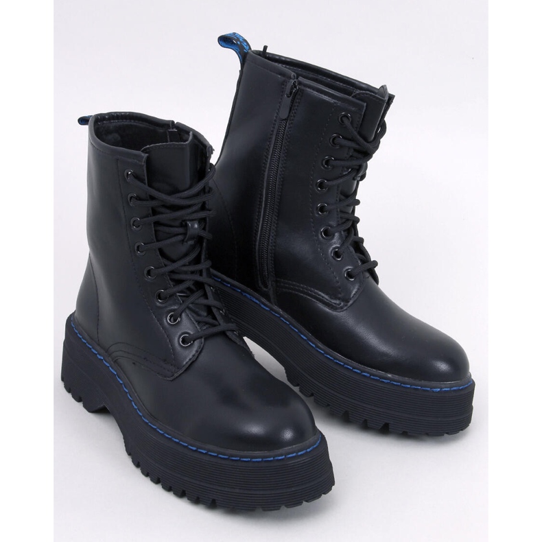 Stivali su plateau Hamel NERO/BLU 1