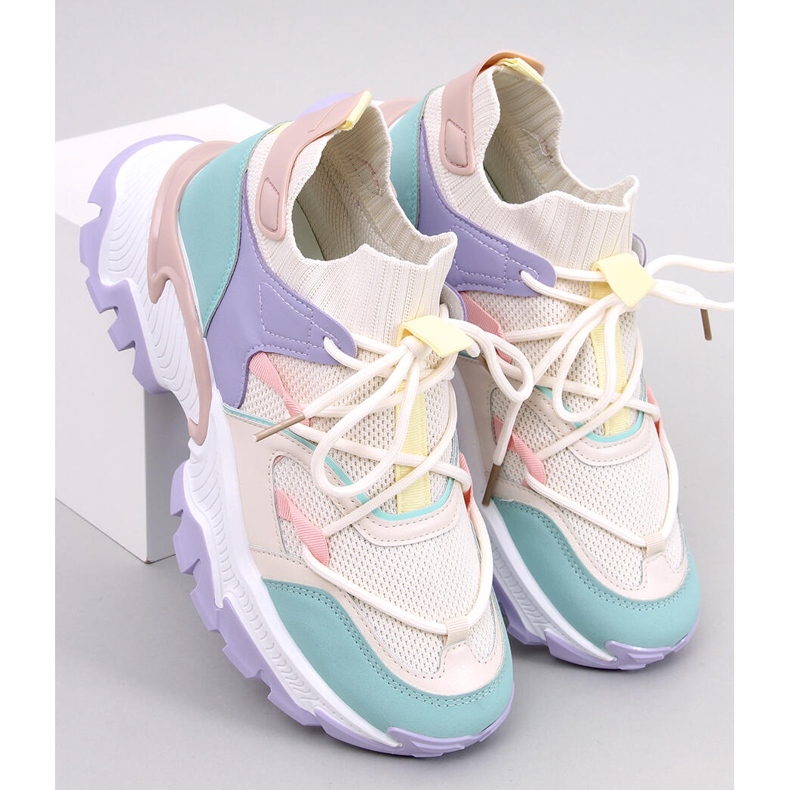 Beals Sneaker con zeppa colorata viola 1