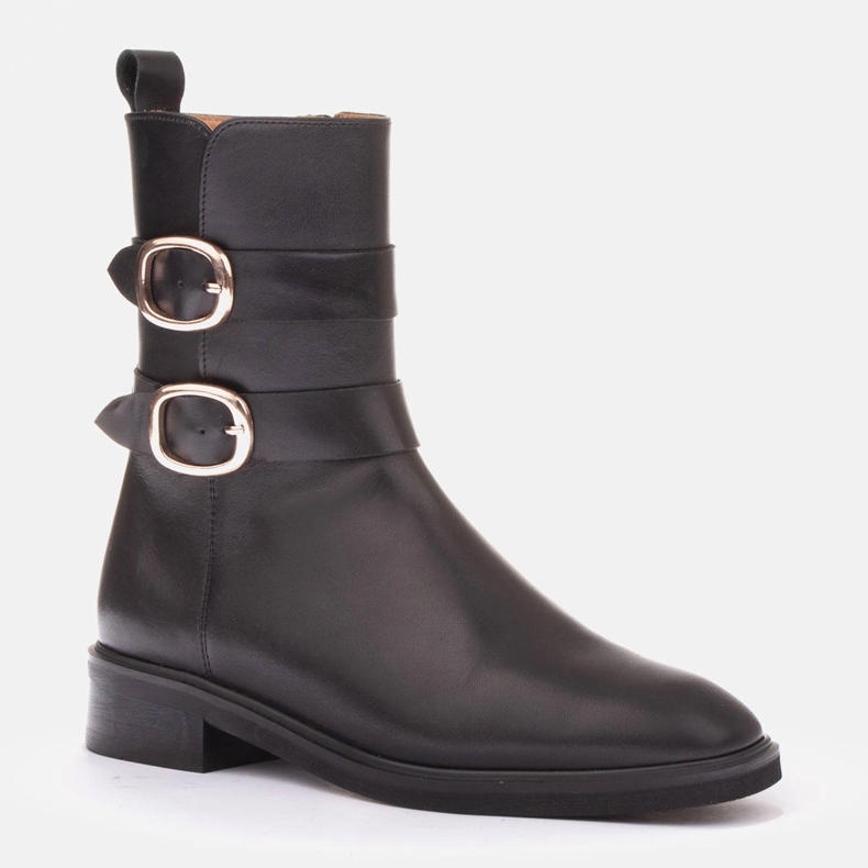 Marco Shoes Stivali con fibbia dorata nero 1