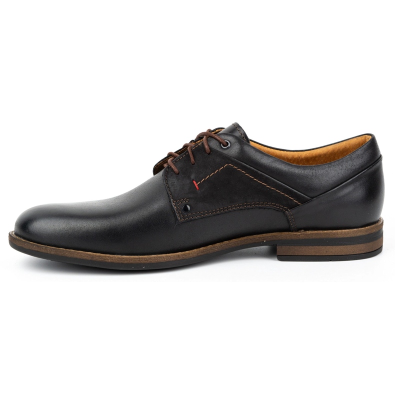 Kampol Scarpe da uomo casual eleganti in pelle 333KAM nero 1