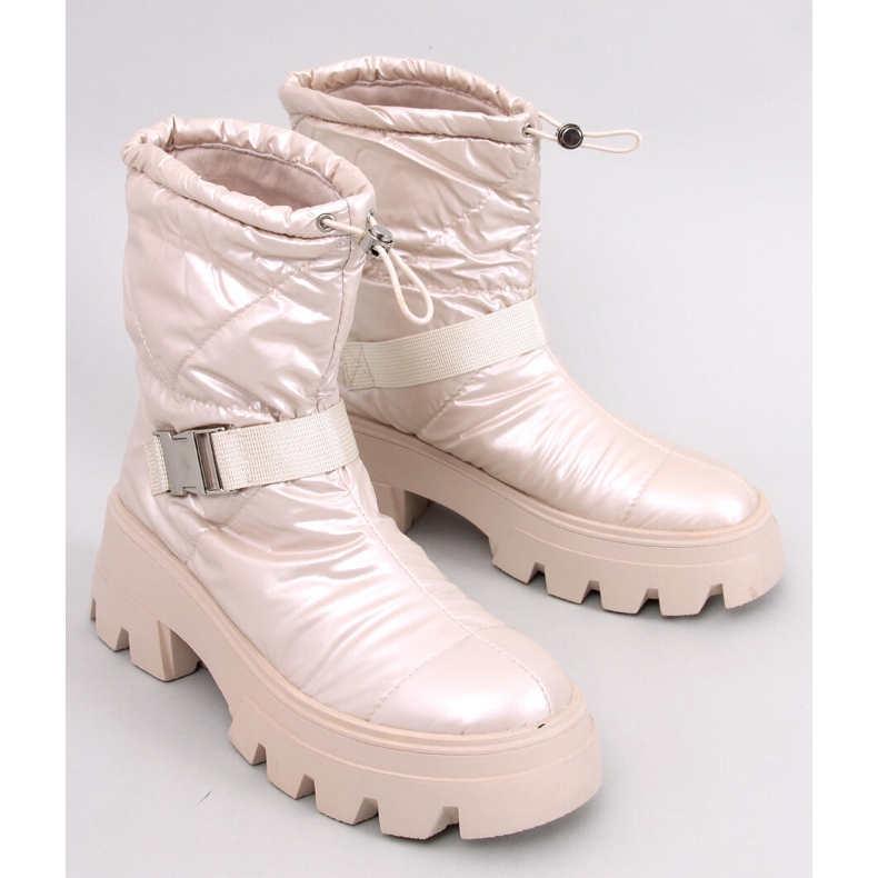 Stivali Bisset in nylon beige 1