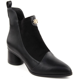 Stivali neri con tacco alto da donna D&amp;A S.Barski Collezione Premium MR870-96 nero 1