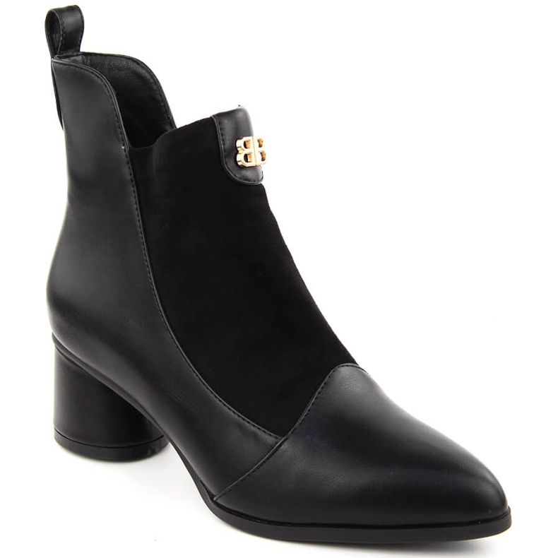 Stivali neri con tacco alto da donna D&amp;A S.Barski Collezione Premium MR870-96 nero 1