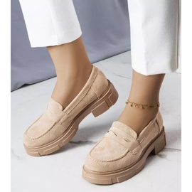 PA1 Scarpe in ecopelle scamosciata beige di Alacoque 1