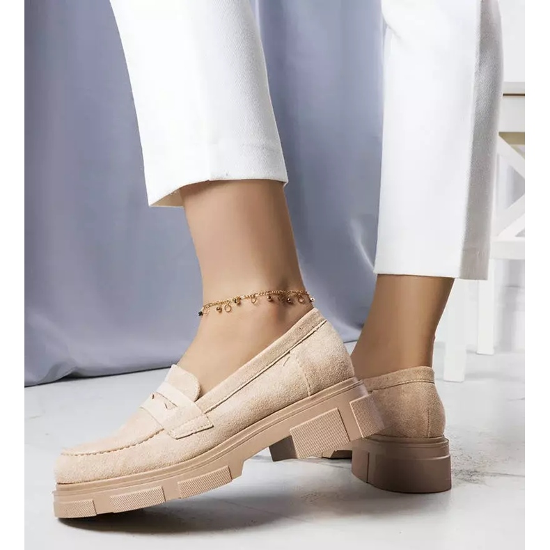 PA1 Scarpe in ecopelle scamosciata beige di Alacoque 2