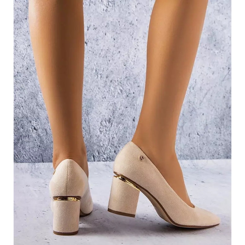 PA1 Eleganti décolleté beige di Guérette 2