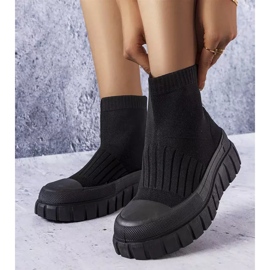 Sneaker a calzino di colore nero di Searlait 2