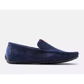 Venezia Mocassini da uomo blu scuro di Vinceza 1