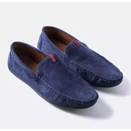 Venezia Mocassini da uomo blu scuro di Vinceza 2