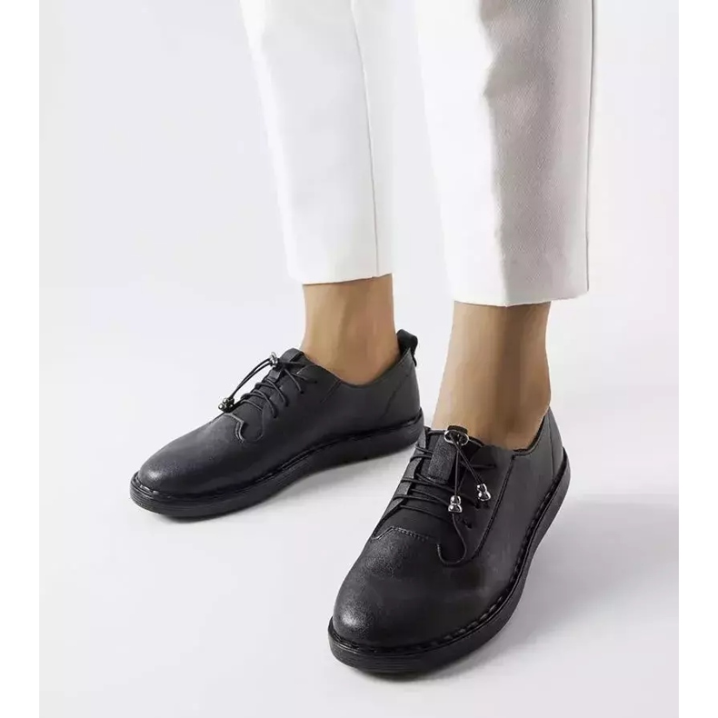 Brogue leggere nere di Perrine nero 1
