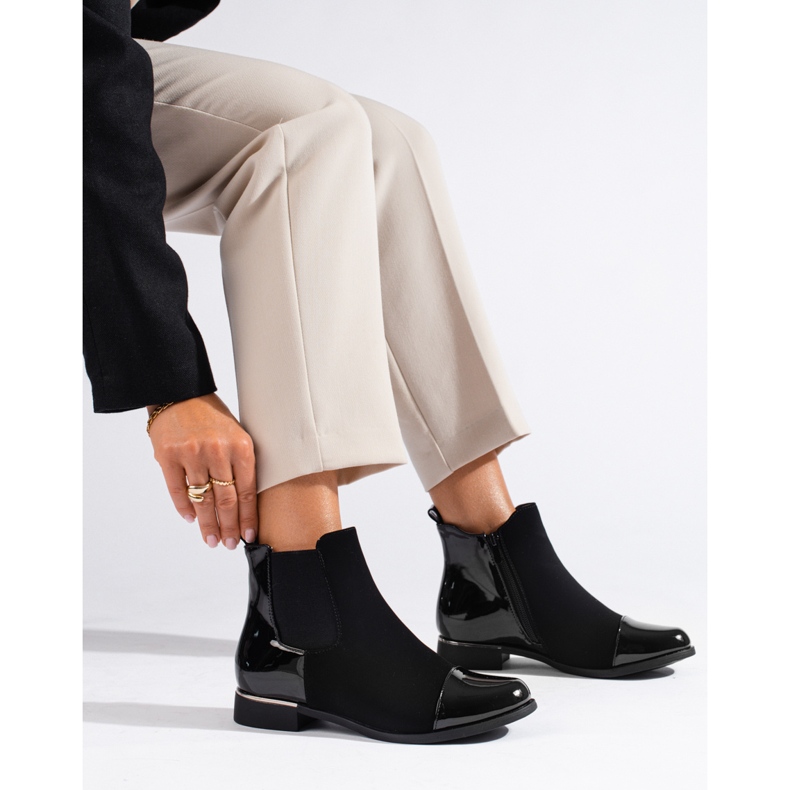 Stivaletti bassi Shelovet da donna di colore nero 1
