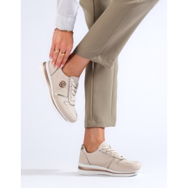 Sneakers Shelovet in pelle beige 1