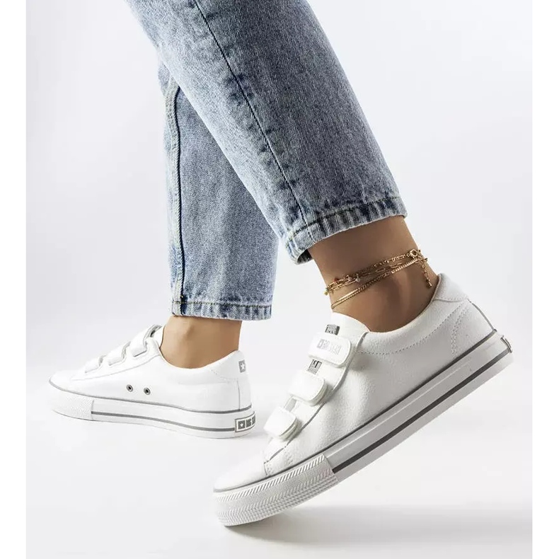 Sneakers bianche con velcro Big Star LL274A205 bianco 2