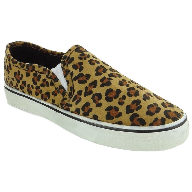 Sneakers slip-on C02 leopardate marrone 1