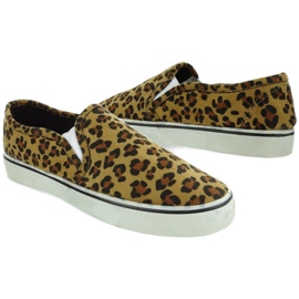 Sneakers slip-on C02 leopardate marrone 2