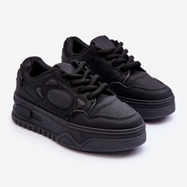 PG1 Sneakers con plateau da donna nere Finos nero 2