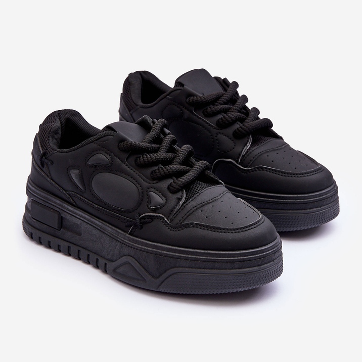 PG1 Sneakers con plateau da donna nere Finos nero 2