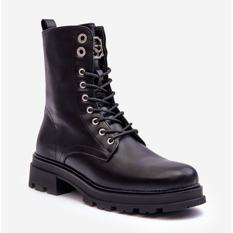 Vinceza Stivaletti Worker Con Decorazione Yemannis Neri nero 1