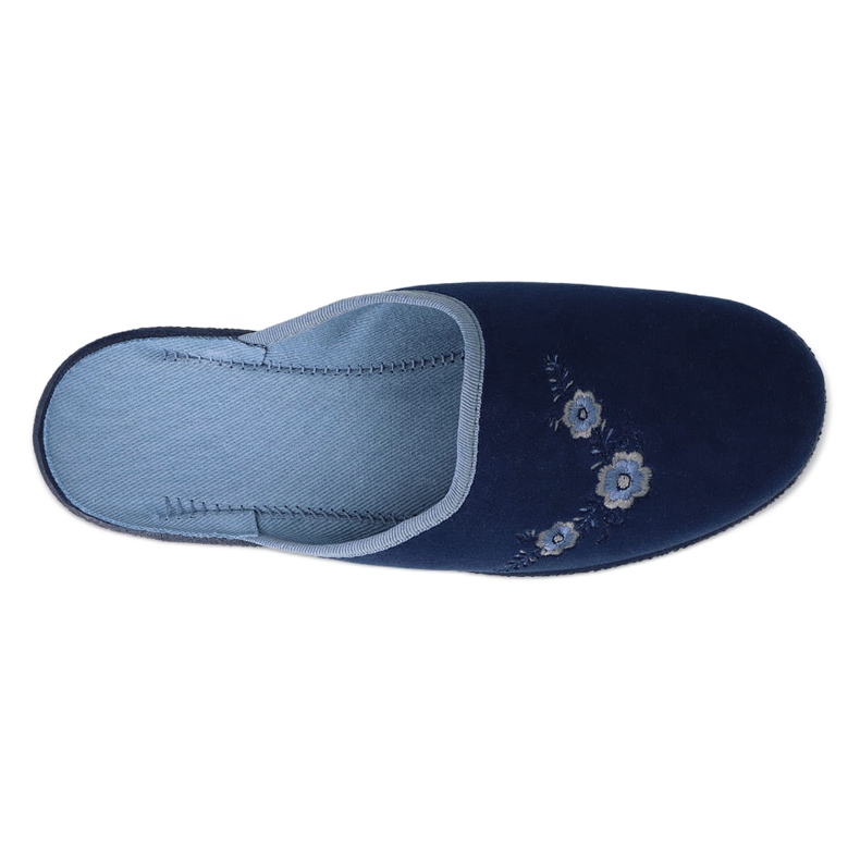 Ciabatte da donna in pu Befado con ricamo 219D481 blu navy 3