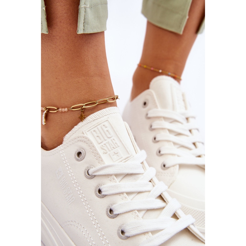 Sneakers basse con lacci Big Star LL274968 Bianche bianca 2