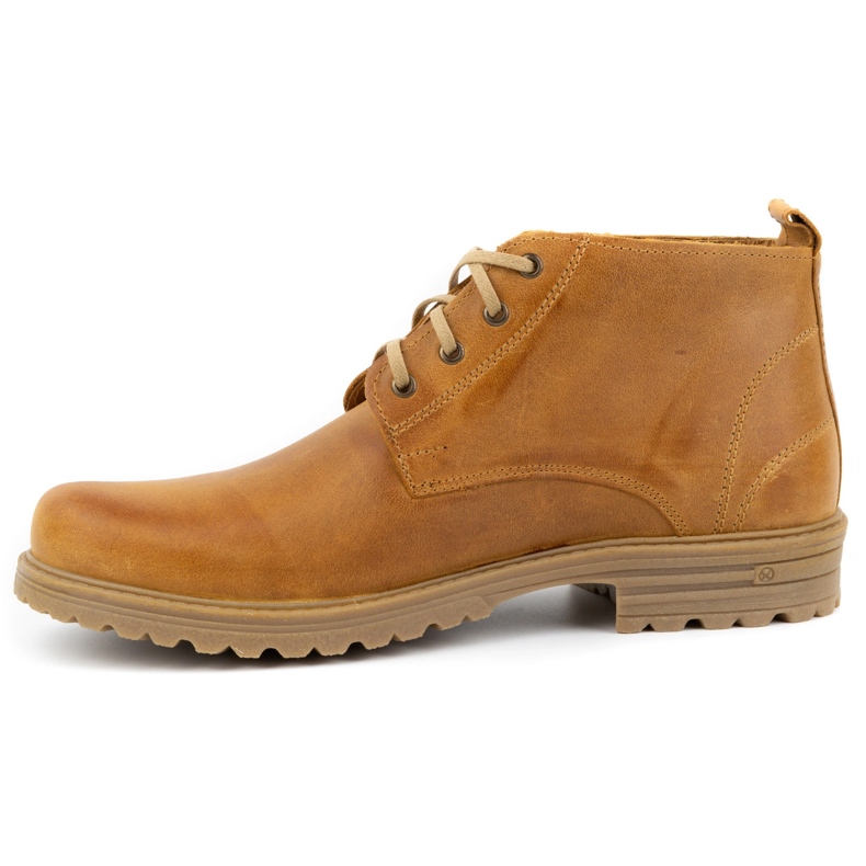 Polbut Stivaletti da uomo in pelle 2119 rossi arancia 1