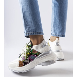 Sneaker bianche con accento animale di Filiberto bianca 1