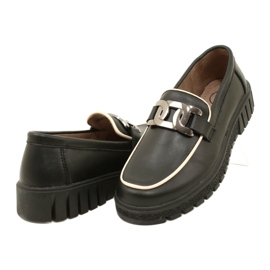 Scarpe eleganti da donna in pelle Filippo DP4728/23 BK, nere nero 3