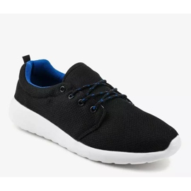 Scarpe sportive da uomo nere YFM-71A nero 1