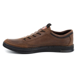 Polbut Scarpe casual da uomo in pelle K22 testa di moro marrone 1