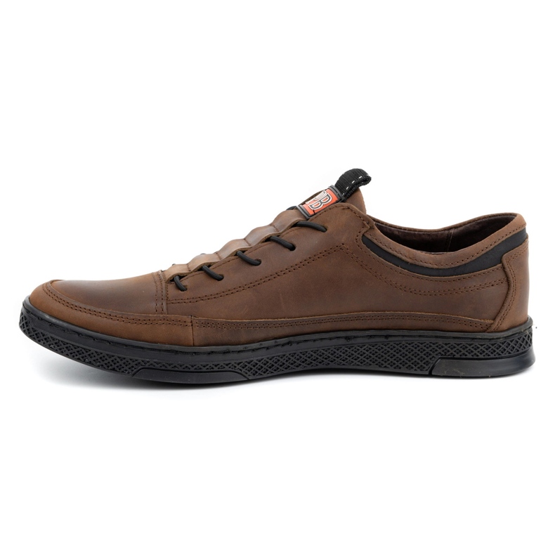 Polbut Scarpe casual da uomo in pelle K22 testa di moro marrone 1