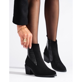 Stivali da donna neri ed eleganti sul post di Shelovet nero 1