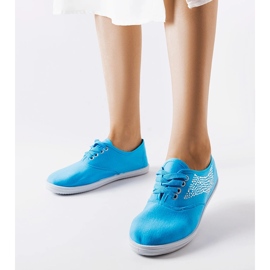 Sneakers blu con strass di Godfrey 1