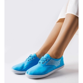 Sneakers blu con strass di Godfrey 2