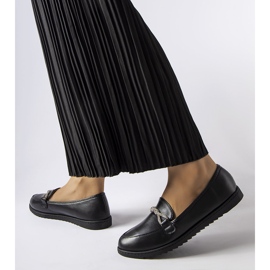 Mocassini neri con strass di Paola nero 2