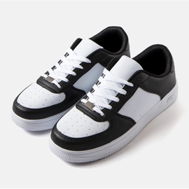 Sneakers da uomo bianche e nere di Cimmaron bianca 1