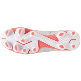 Scarpe da calcio bianche Puma Future Match+ Ll FG/AG 107366 01 con calzino bianco bianco 1