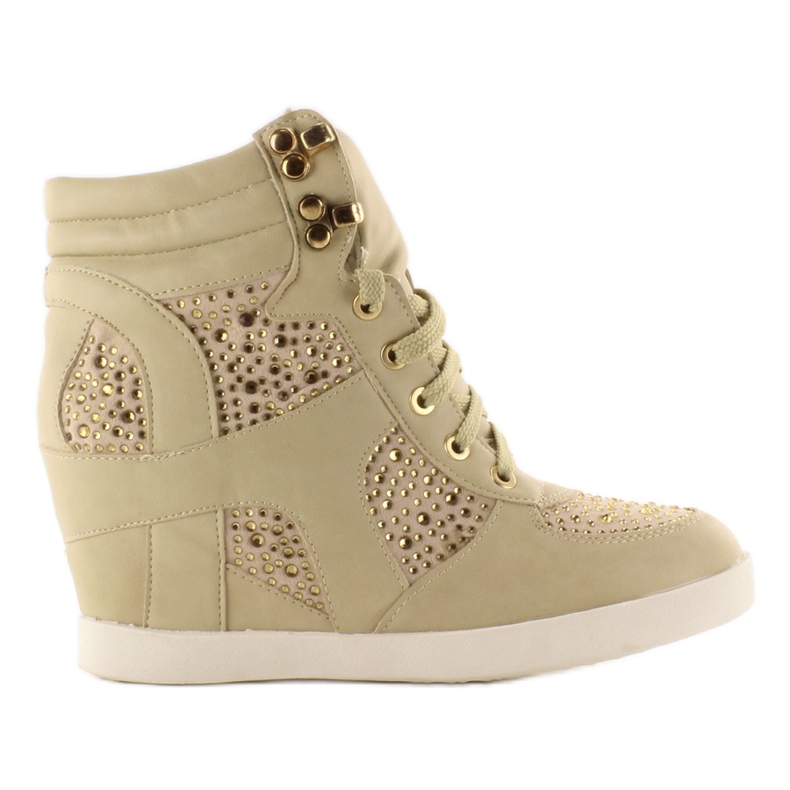 Sneakers con ganci 8073 beige 1