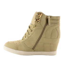 Sneakers con ganci 8073 beige 2