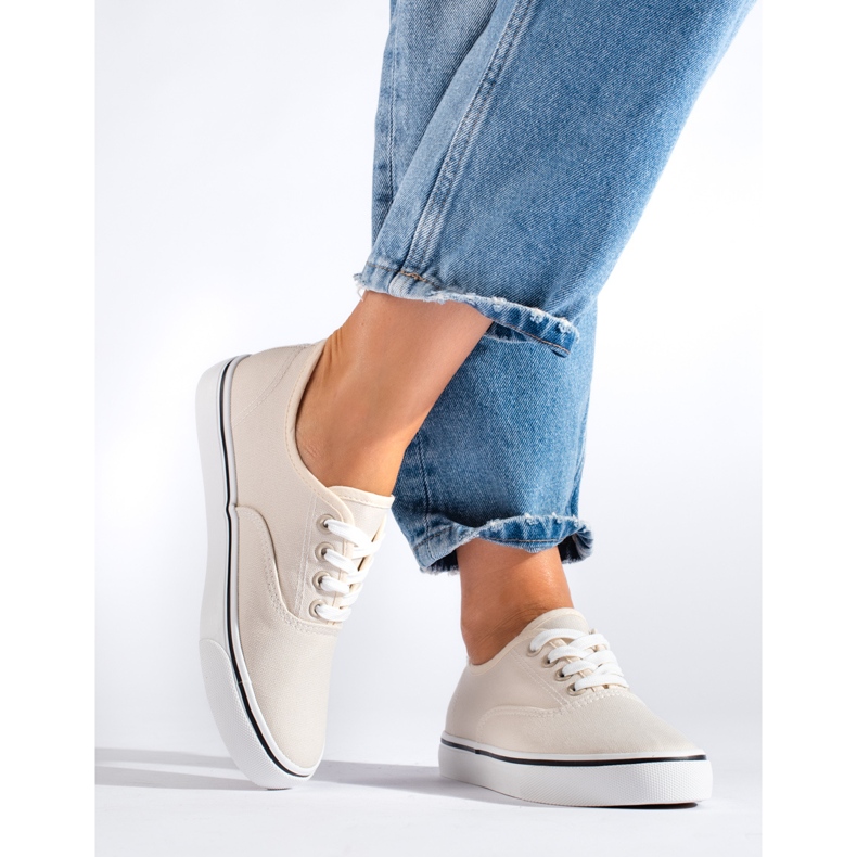 SHELOVET Sneakers da donna beige 2