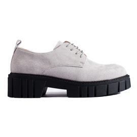 Scarpe stringate da donna in camoscio Shelovet nero 1