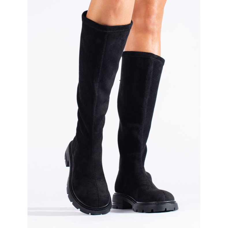 Stivali Shelovet in camoscio nero 1