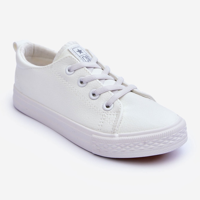PE1 Sneakers bianche da bambino Poliana bianca 1
