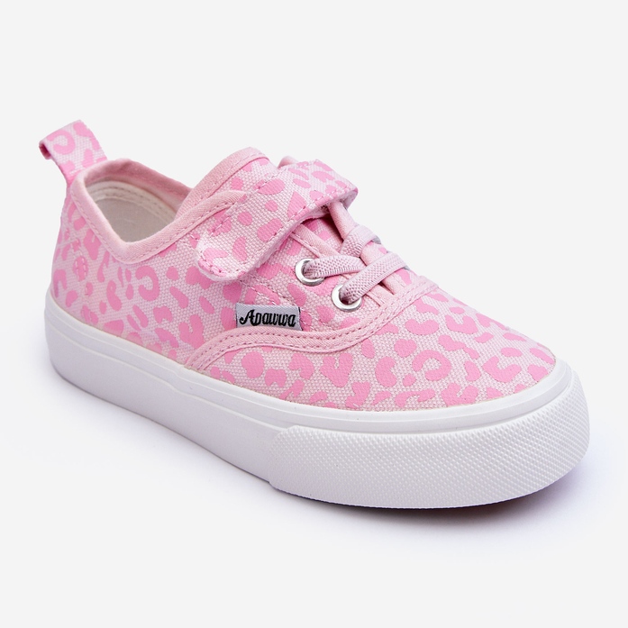 Sneakers da bambino fantasia con velcro, Talirena Rosa 1