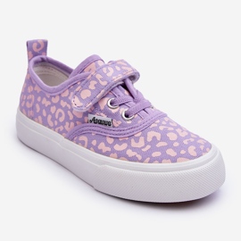 PA1 Sneakers da bambino con chiusura in velcro fantasia Viola Talirena 1