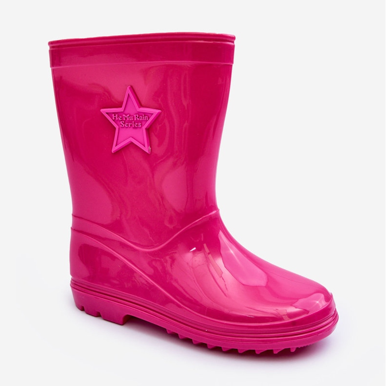 PG3 Stivali Wellington in gomma da bambino Fucsia Malvi rosa 1