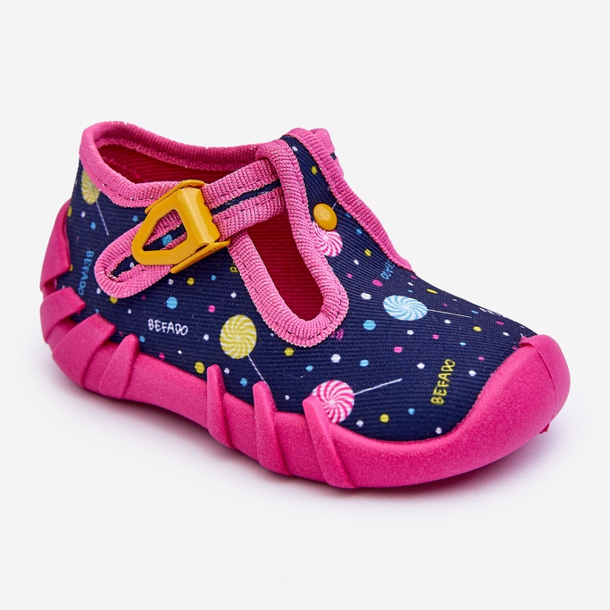 BEFADO S.A. Befado 110P471 Pantofole da bambina, rosa e blu navy 1